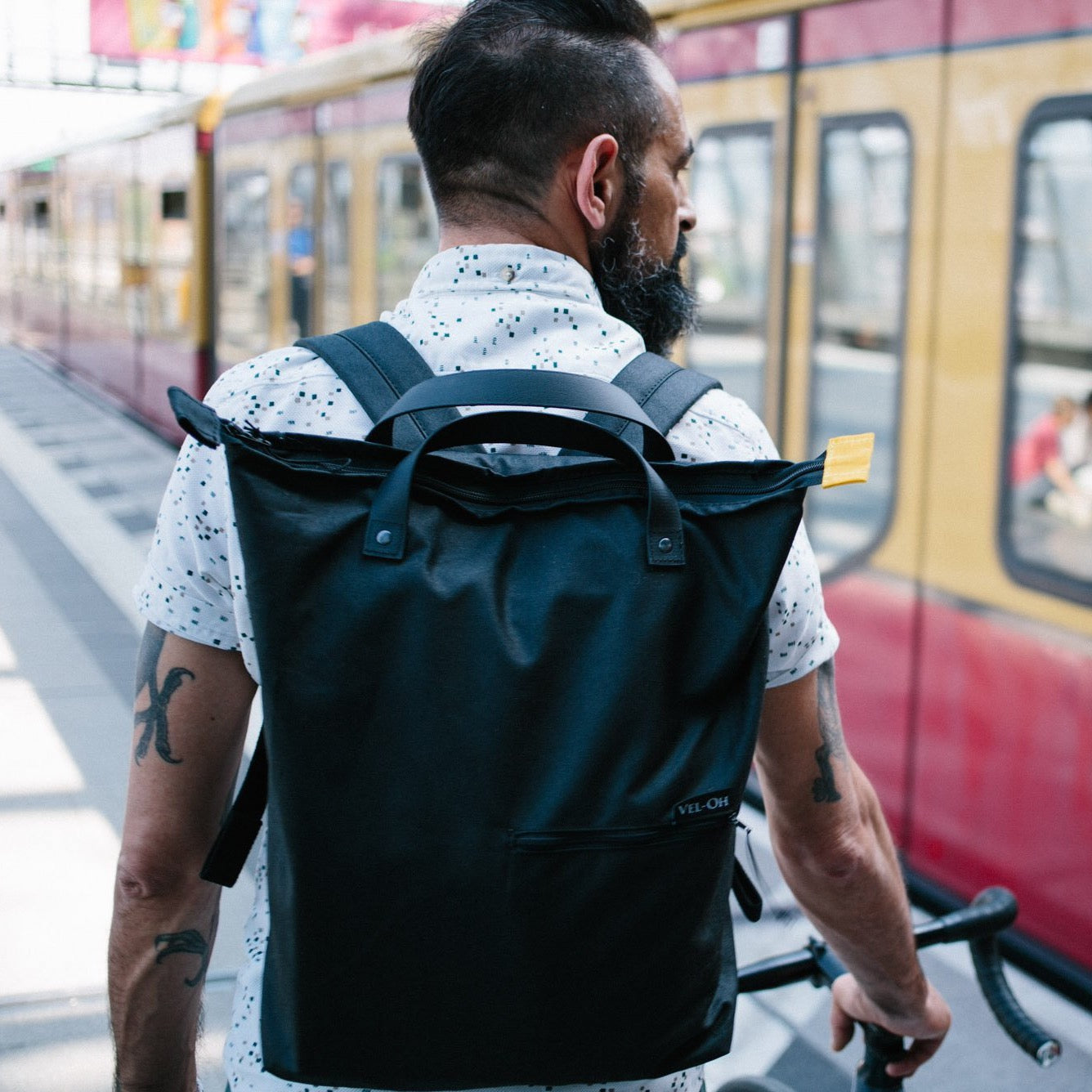 andthen.design an evolution of Vel-Oh.com-Dave | Backpack handmade using waxed cotton and no leather