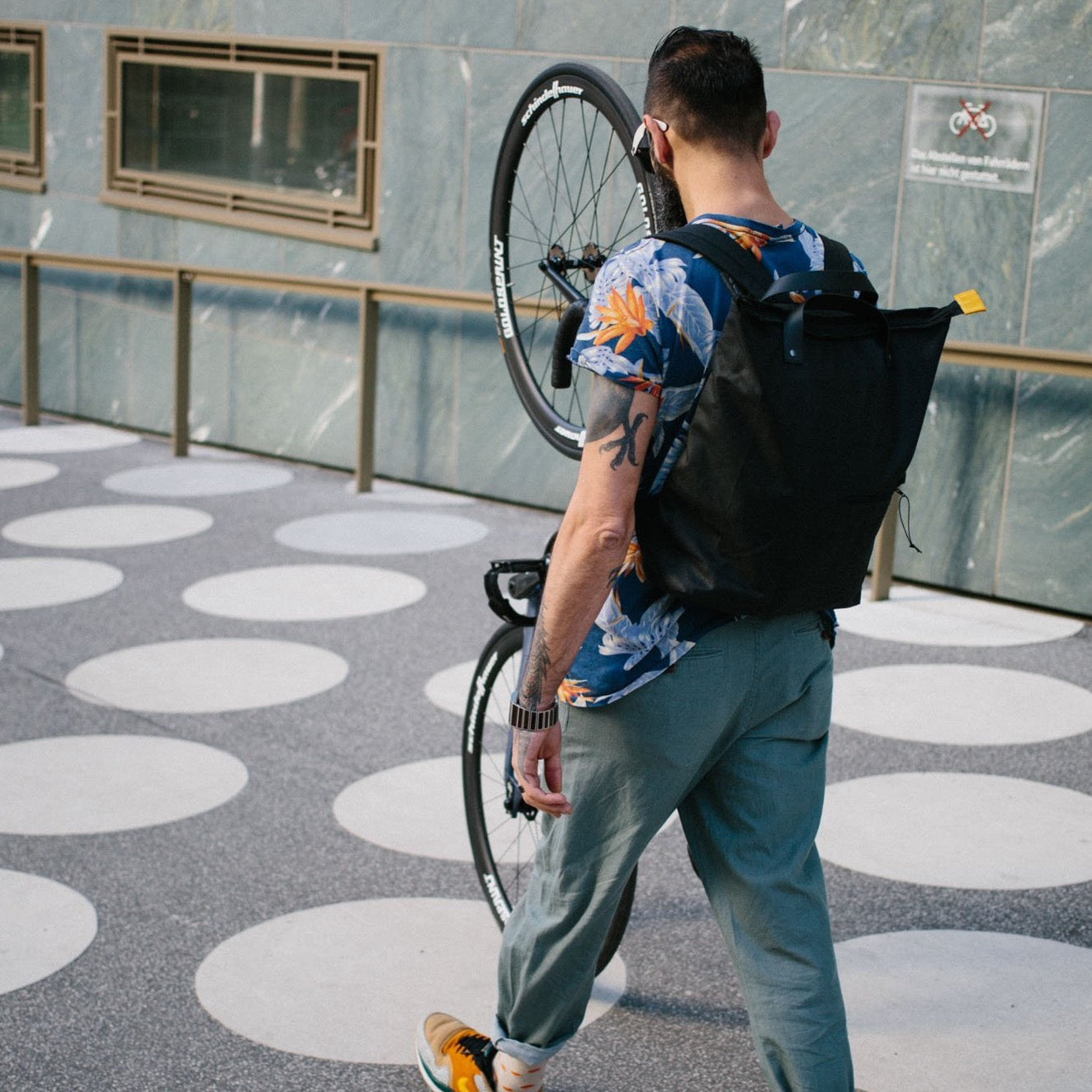 andthen.design an evolution of Vel-Oh.com-Dave | Backpack handmade using waxed cotton and no leather, cycle backpack, work backpack, black backpack, backpack with handles
