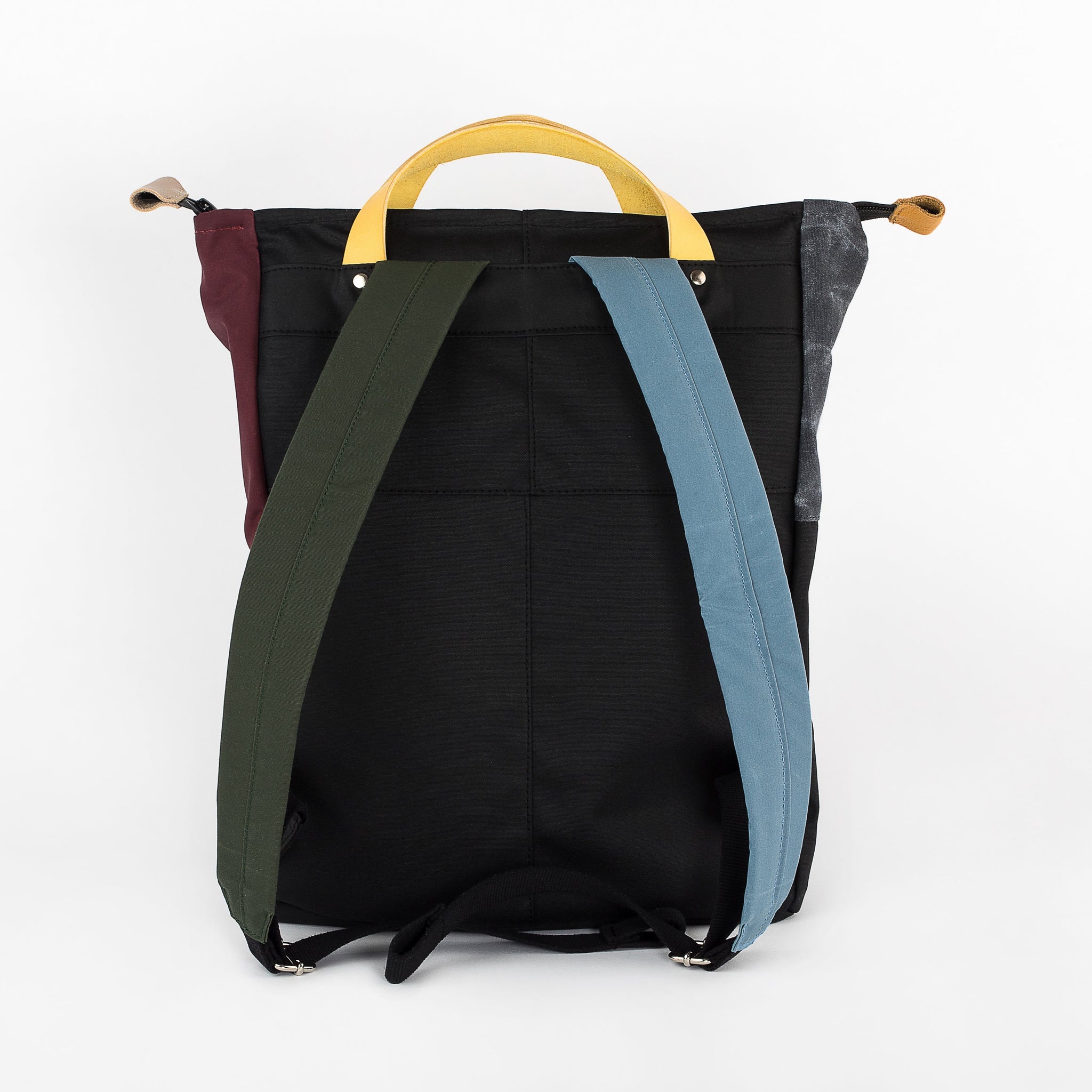 andthen.design an evolution of Vel-Oh.com-Dave | Backpack zero-1 odd straps, colorblock backpack, colourblock backpack