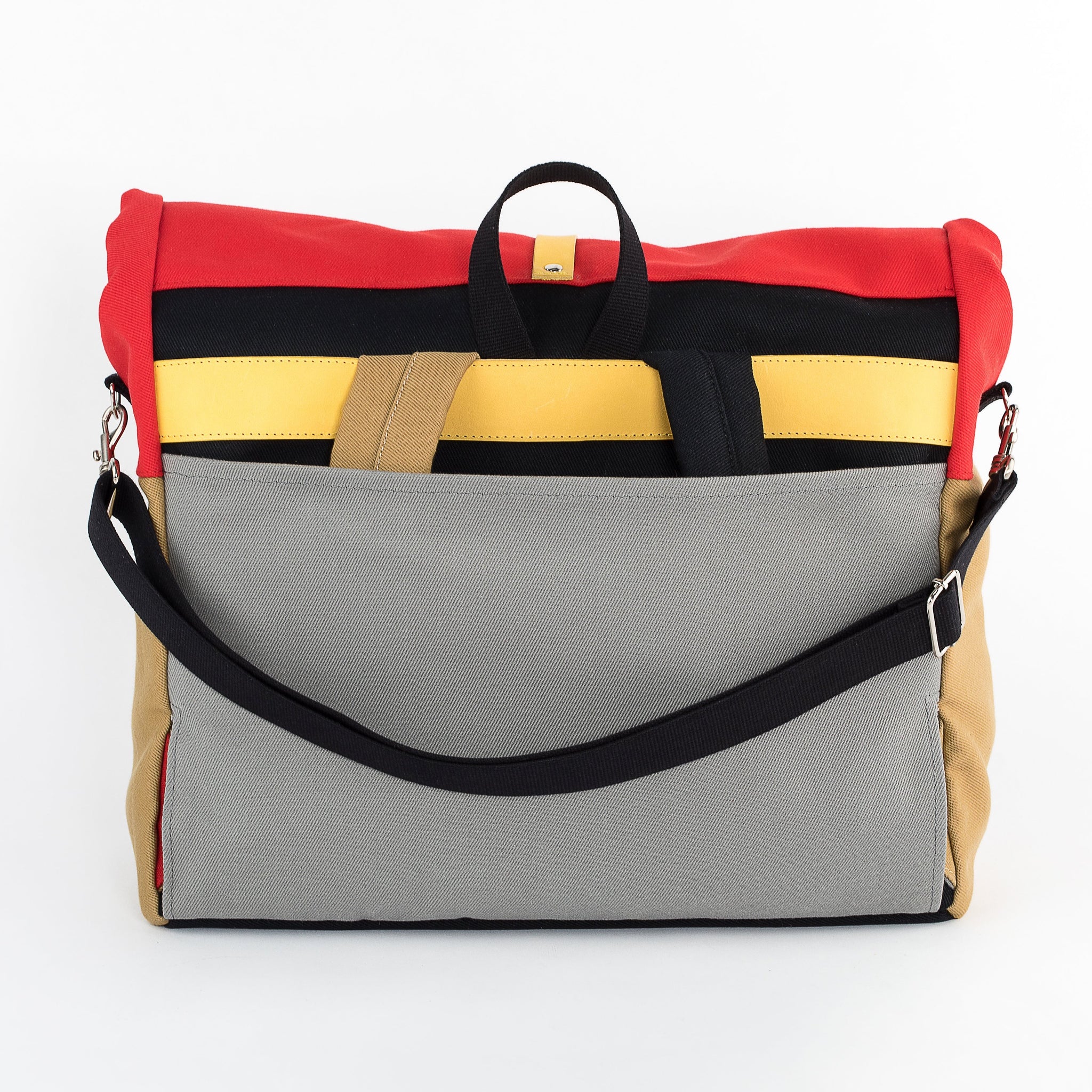 andthen.design an evolution of Vel-Oh.com-Howl | Backpack, shoulder bag zero-1 zero waste colour block backpack with shoulder strap, odd straps