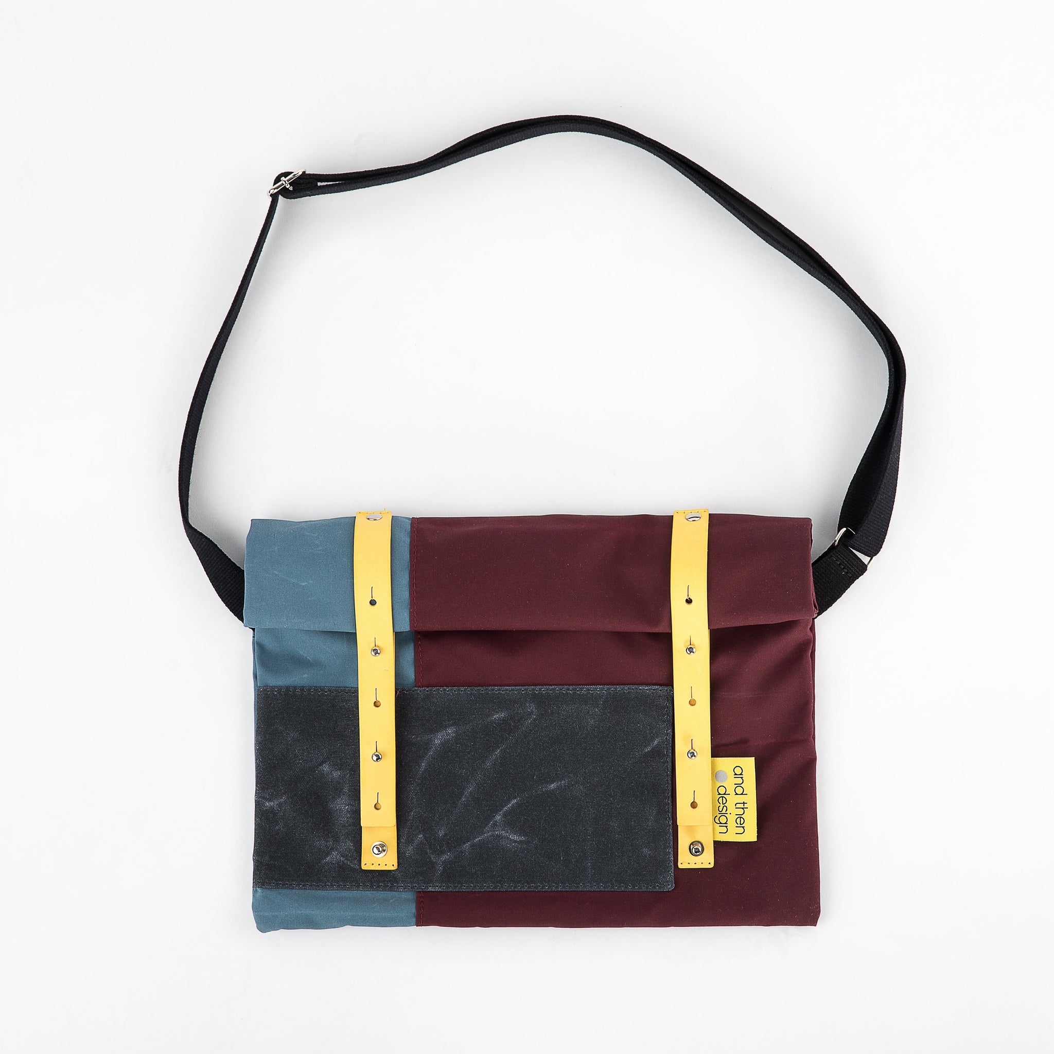 andthen.design an evolution of Vel-Oh.com-Nip Out Bag | Musette zero-1 zero waste shoulder bag, musette, great for cycling or just a small shoulder bag 